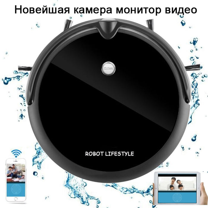 Robot Lifestyle Newest Camera Guard Video Call Wet Dry Robotic Vacuum Cleaner With Map Navigation, WiFi App Control,Smart Memory,Water Tank