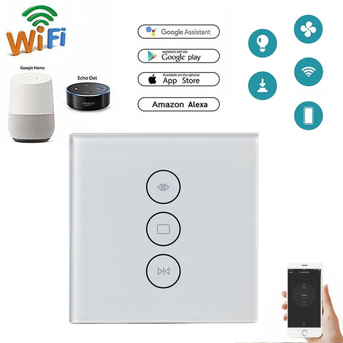 Tuya Smart Life WiFi Curtain Switch for Electric Motorized Curtain Blind Roller Shutter, Google Home, Amazon Alexa Voice Control