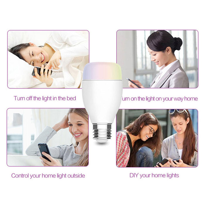 Choifoo E27 Alexa Voice Smart 7W Light Bulb Led Mobile Phone Wifi 2.4Hz Remote Control Energy Saving Dimming Bulb Light Smart Home
